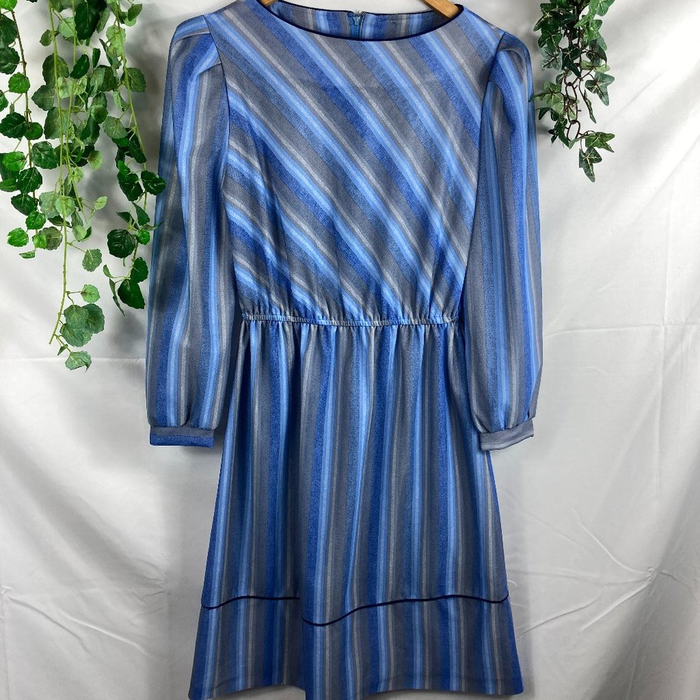 Vintage Cinch Waist Striped JF Dress